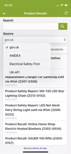 Electrical Products Recalls