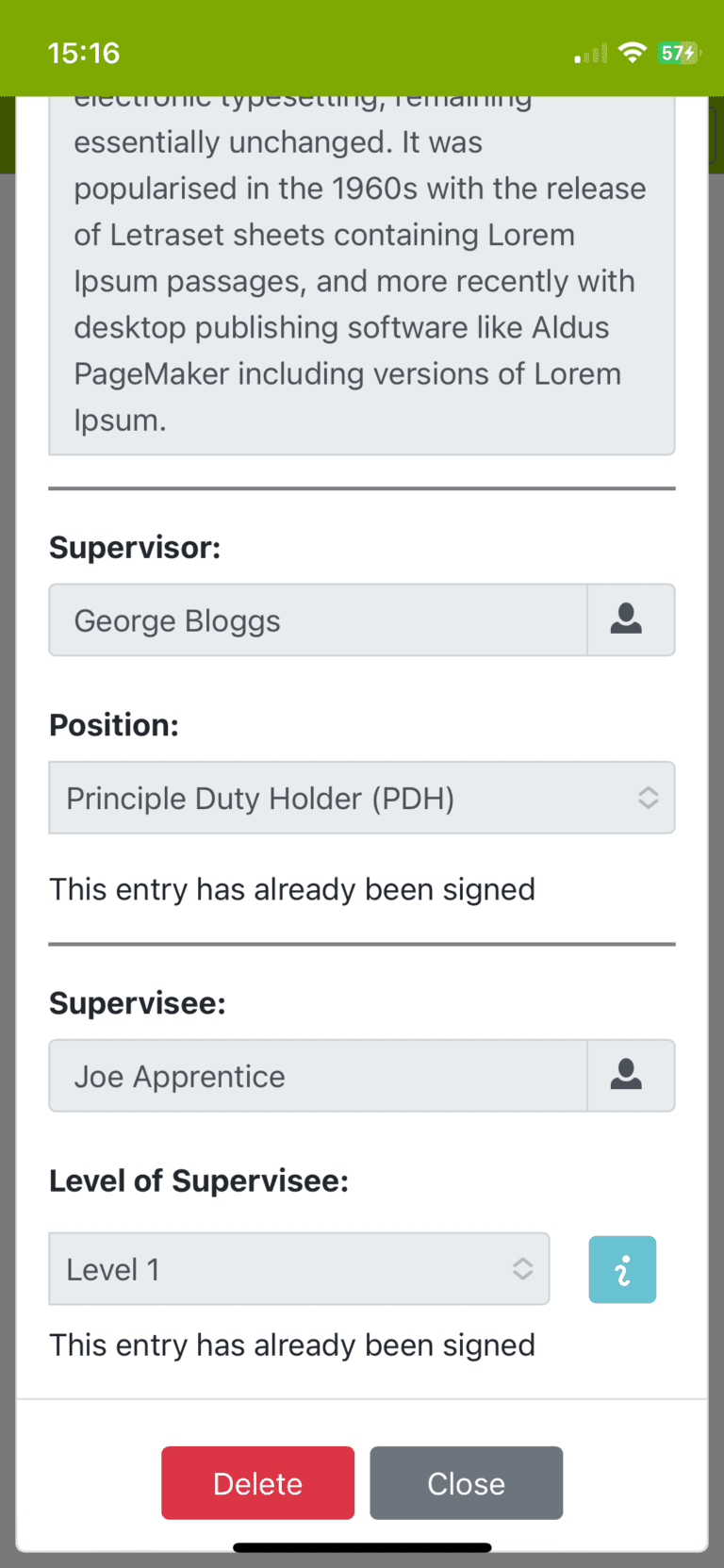How to complete a Supervision Record