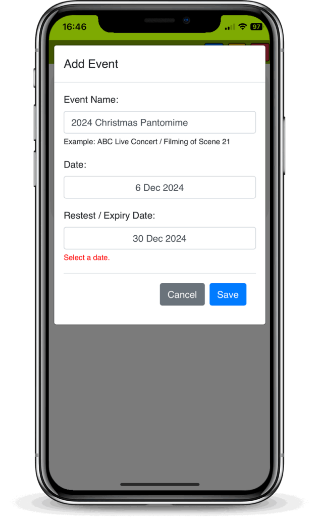 TV and Film electrical sign off certificates.