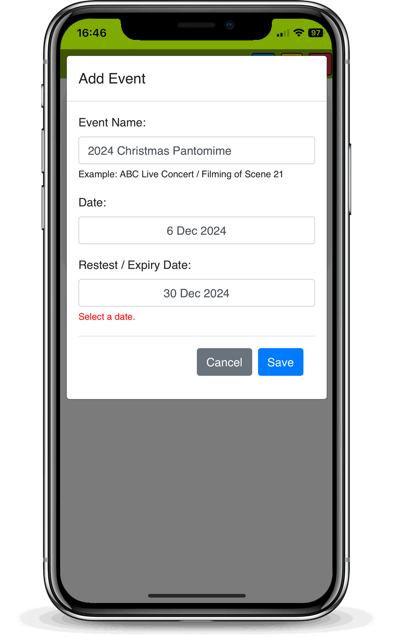 TV and Film electrical sign off certificates.