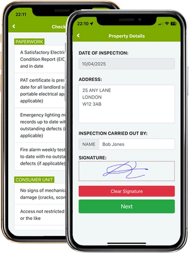 Landlords Interim Electrical Checklist app